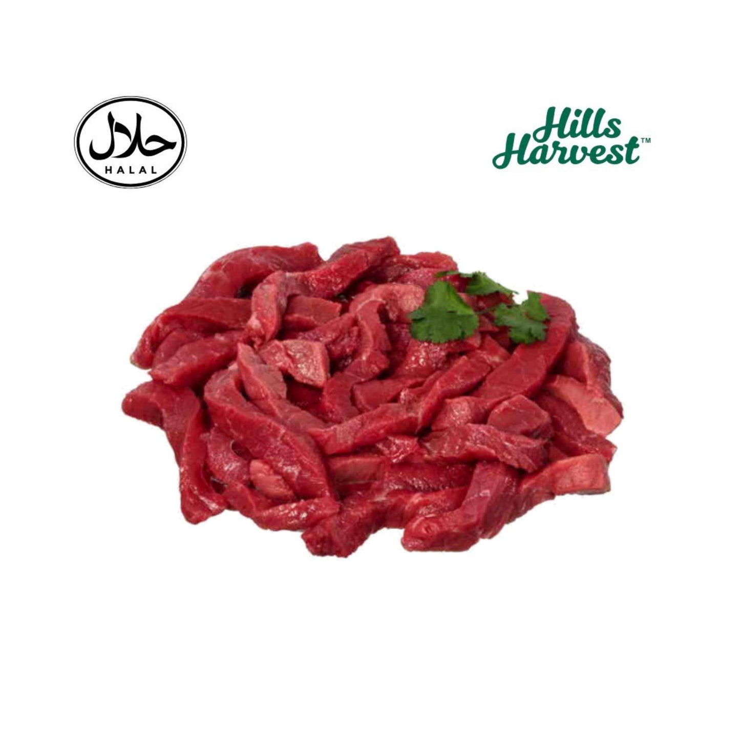 Halal beef stir fry raw per kg – Hills Harvest
