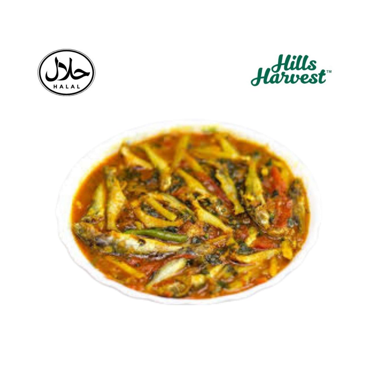 Halal small fish curry large – ready-made curry from Hills Harvest